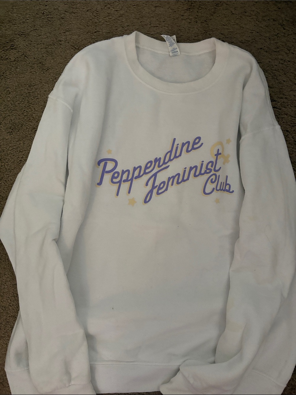 Pepperdine Feminist Club White Sweatshirt